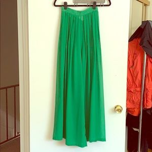 Sheer Green Flowy Pants / skirt